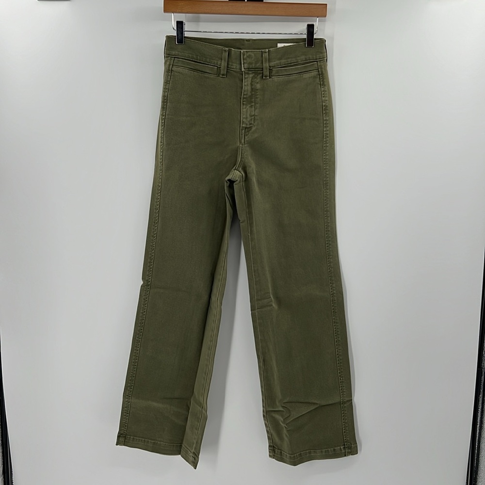 AYR Olive Green Wide Leg Jeans